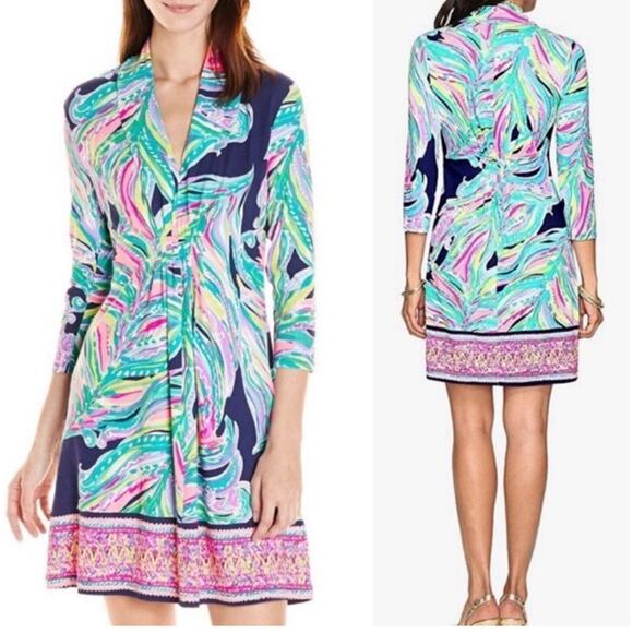 EUC Lilly Pulitzer Margate Bright Don't Leave Me Hanging Dress S - Picture 3 of 10